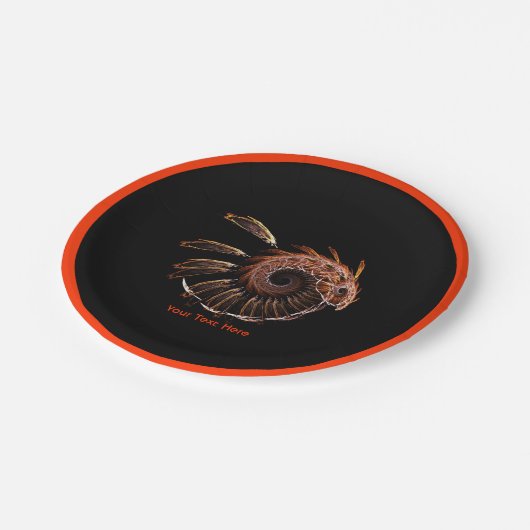 Assiettes En Carton Fractal Firebird (Angle)
