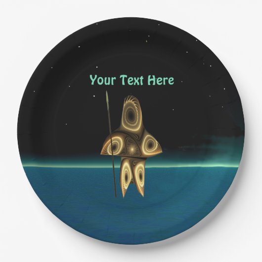 Assiettes En Carton Fractal Inuit Hunter (Devant)