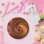 Assiettes En Carton Fractale Abstraite de la spirale (Fête)