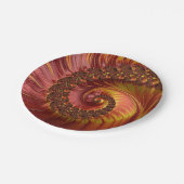 Assiettes En Carton Fractale Abstraite de la spirale (Angle)