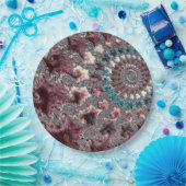 Assiettes En Carton Fractale spirale Super rétro (Fête)