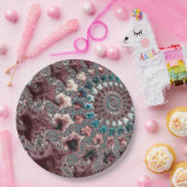 Assiettes En Carton Fractale spirale Super rétro (Fête)