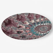 Assiettes En Carton Fractale spirale Super rétro (Angle)