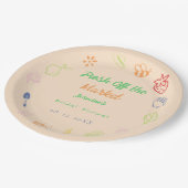 Assiettes En Carton Fraîche Hors Du Marché Douche Nuptiale Tirée À La (Angle)