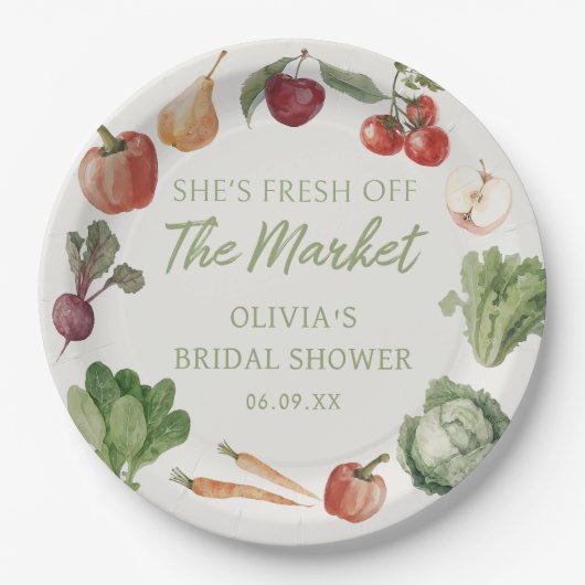 Assiettes En Carton Fraîchement De La Fête des mariées De Marché Des A (Devant)