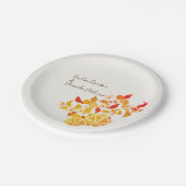 Assiettes En Carton Fraîcheur Citrus Foliage Mariage (Angle)