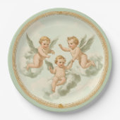 Assiettes En Carton Fraîcheur Rococo Cherub Cloud Party Plaque (Devant)