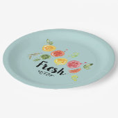 Assiettes En Carton Frais - Fruits d'agrumes dans l'aquarelle (Angle)