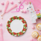 Assiettes En Carton Fraise (Fête)