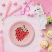 Assiettes En Carton Fraise (Fête)