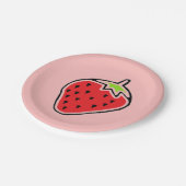 Assiettes En Carton Fraise (Angle)