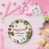 Assiettes En Carton fraise 1er anniversaire Berry 1er (Fête)