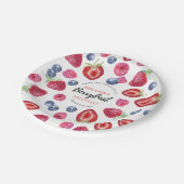 Assiettes En Carton Fraise 1er anniversaire | Berry First (Angle)