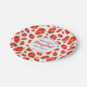 Assiettes En Carton Fraise 1er anniversaire | Berry First (Angle)