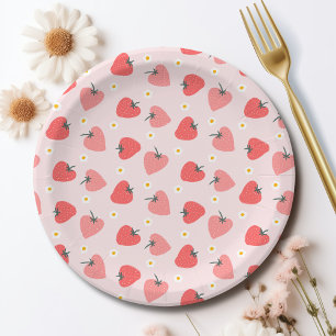 Assiettes En Carton Fraise 1er Anniversaire Fête Berry 1er