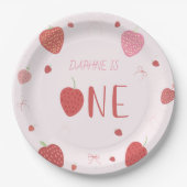 Assiettes En Carton Fraise 1er Berry Plaques d'anniversaire (Devant)
