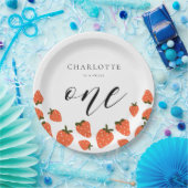 Assiettes En Carton Fraise 1er fête d'anniversaire (Fête)