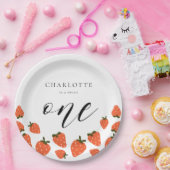 Assiettes En Carton Fraise 1er fête d'anniversaire (Fête)