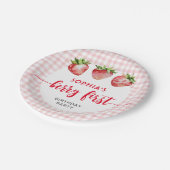 Assiettes En Carton Fraise Anniversaire Berry First (Angle)