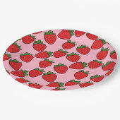 Assiettes En Carton Fraise Anniversaire Thème de fête (Angle)