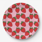 Assiettes En Carton Fraise Anniversaire Thème de fête (Devant)