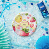 Assiettes En Carton fraise arc-en-ciel baies 1er anniversaire (Fête)