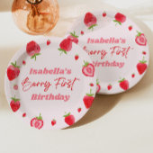 Assiettes En Carton Fraise Berry 1ère fête d'anniversaire