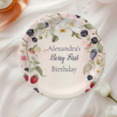 Assiettes En Carton Fraise Berry 1ère fête d'anniversaire