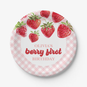Assiettes En Carton Fraise Berry Premier Plaques de papier d'anniversa