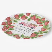 Assiettes En Carton Fraise Berry Première Fille 1er fête d'anniversair (Angle)