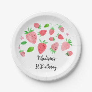 Assiettes En Carton Fraise Berry Sweet Anniversaire