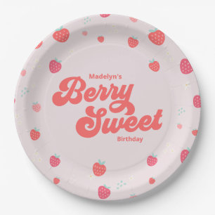 Assiettes En Carton Fraise Berry Sweet Anniversaire Été