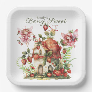 Assiettes En Carton Fraise Berry Sweet Girls First Birthday