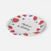 Assiettes En Carton Fraise bleuet Berry Sweet Anniversaire (Angle)