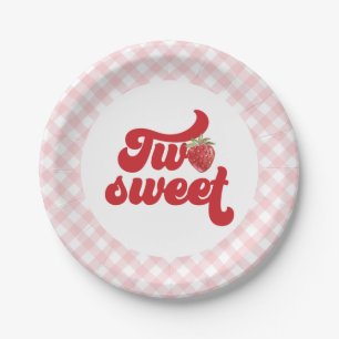 Assiettes En Carton Fraise deux douces plaques de papier d'anniversair