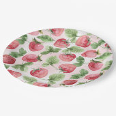Assiettes En Carton Fraise rose mignonne (Angle)