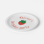 Assiettes En Carton Fraise rouge fête d'anniversaire (Angle)