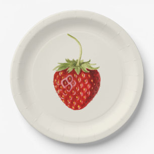 Assiettes En Carton Fraise rouge savoureuse (par Louis C.C. Krieger)