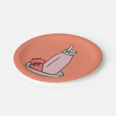 Assiettes En Carton Fraise sucrée milkshake rose mignon (Angle)