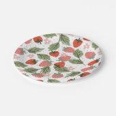 Assiettes En Carton Fraise thème Fille fête d'anniversaire (Angle)