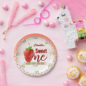 Assiettes En Carton Fraise UNE Plaques Papier Premier Anniversaire (Fête)