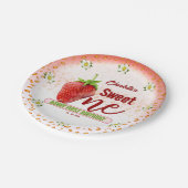 Assiettes En Carton Fraise UNE Plaques Papier Premier Anniversaire (Angle)