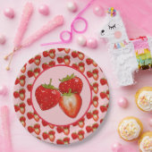 Assiettes En Carton fraises (Fête)
