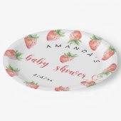 Assiettes En Carton Fraises - Baby shower (Angle)