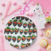 Assiettes En Carton Fraises de chocolat (Fête)