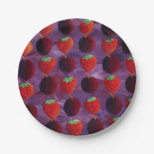 Assiettes En Carton Fraises et prunes Fruits rouges (Devant)