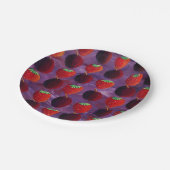 Assiettes En Carton Fraises et prunes Fruits rouges (Angle)