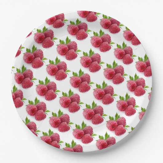 Assiettes En Carton Framboises (Devant)