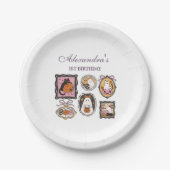 Assiettes En Carton Framed Ghost & Cat Halloween 1st Birthday (Devant)