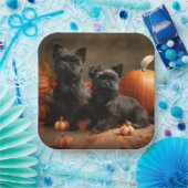 Assiettes En Carton Français Chien Chien Chien Chien Chien Puppy Autom (Fête)